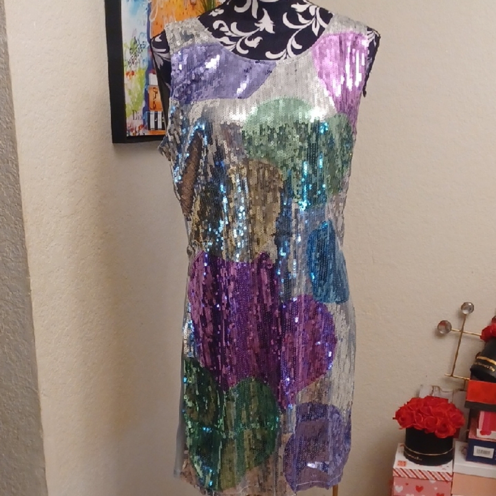 Multicolor Sequin Dress